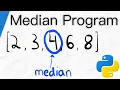 Median Program in Python Python for Math