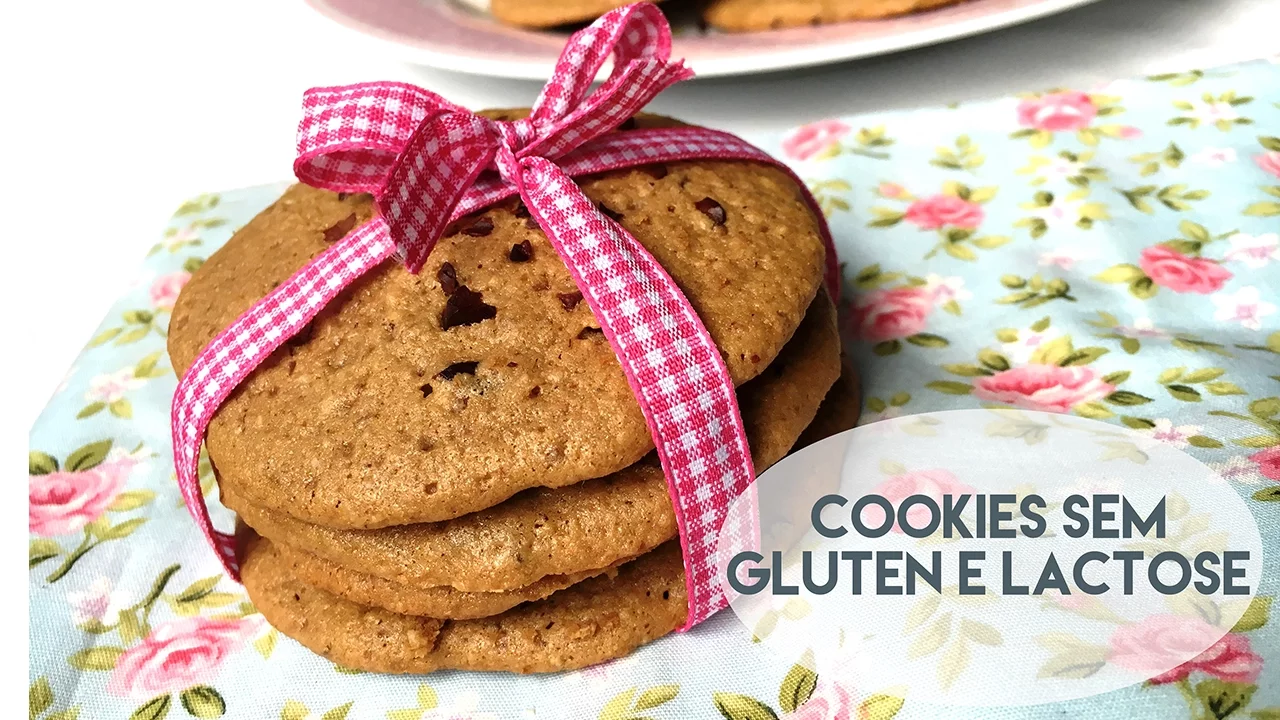 COOKIES COM GOTAS DE CHOCOLATE SEM GLÚTEN E LACTOSE