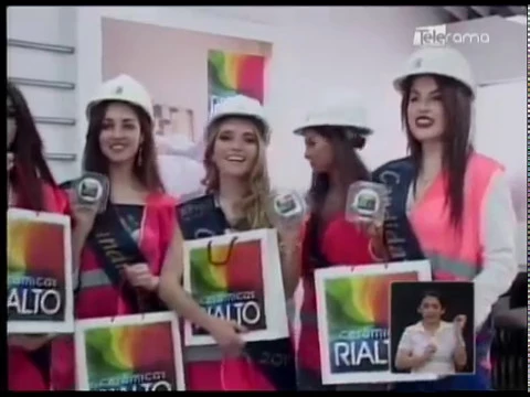 Candidatas a Reina de Cuenca visitaron planta Cerámicas Rialto