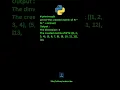 Python Program Python Matrix creation of n n