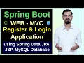 Spring Boot Register Login Logout using Spring Data JPA JSP MySQL Database Add HTML CSS
