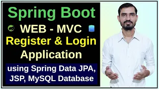 Spring Boot Register Login Logout using Spring Data JPA JSP MySQL Database Add HTML CSS