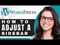 How to Edit a Sidebar in WordPress WordPress Tutorial 2025