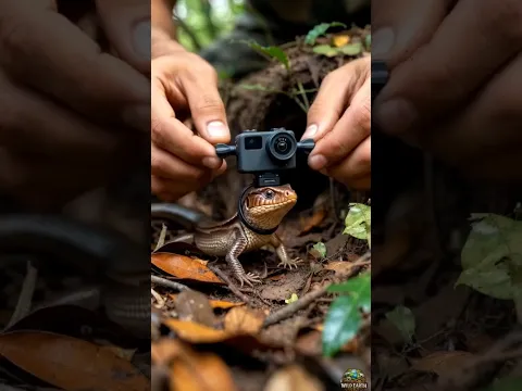 I Put an Action Camera on a Burrowing Lizard, Something That Shocked Me  #animalpov