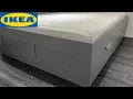 IKEA BRIMNES Bed frame with storage Assembly instructions Unboxing