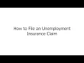How To File An Unemployment Insurance Claim
