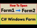 How to open Form2 from Form1 in WIndows Form Application C Windows Form