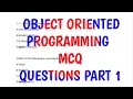Object Oriented Programming MCQ Questions Part1