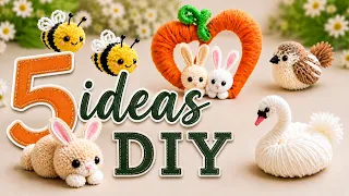 5 Cute Pom Pom & Yarn Crafts That Look Amazing ❤ DIY Compilation