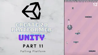 Unity 2D - Create a Platform Game Player Falling Platform Default Part 11