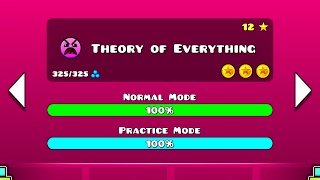 Geometry Dash Walkthrough - Level 12 Theory of Everything ALL COINS