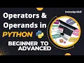 1 8 Operators and Operands in Python Python from Beginner to Advanced in English knowledge4skill