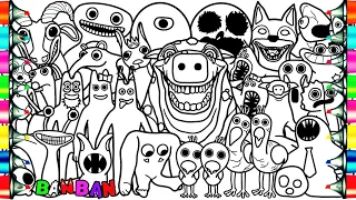 Garten of Banban 9 Update Coloring Pages Hellish Nanny All Monsters from Garten of Banban 0-9