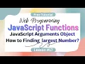 Learn JavaScript Functions How to Create Arguments Object Web Programming - Lesson
