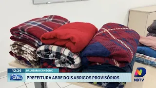Balneário Camboriú abre dois abrigos provisórios para atender famílias
