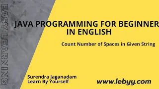 Count number of spaces in the given String