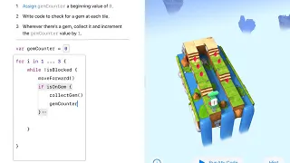 Incrementing the Value - Swift Playgrounds Learn to Code 2 with Explanation