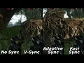 No Sync V-Sync Adaptive V-Sync Fast-Sync Comparison