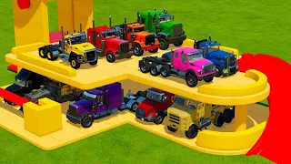 TRANSPORTING POLICE CARS, ARMOURED CARS & MILITARY VEHICLES WITH BIG TRUCKS! Farming Simulator 22