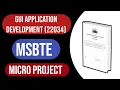 GUI application development using vb net micro project