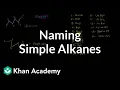 Naming simple alkanes Organic chemistry Khan Academy