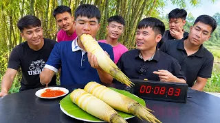 Hưng Vlog - Trò Chơi Đấu Giá Ăn 3 Cây Măng Luộc Thời Gian Ngắn Nhất Nhận Thưởng 500$