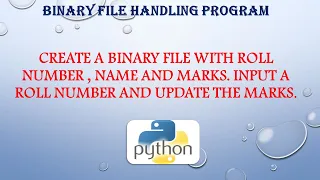 Python Binary File Program 2