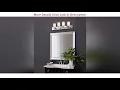 New Deal Ora Modern 4-Light Bathroom Vanity Wall Light Fixture Chrome Finish with White Line Paint