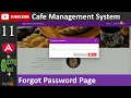 11 Cafe Management System - Forgot Password Page Angular Spring Boot