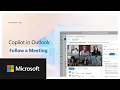 Copilot in Outlook Keep up with Meetings