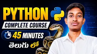 Python Full Course in Telugu Print Variables Data Types Comments Operators