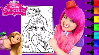 Coloring Rapunzel Tangled Disney Princess Coloring Page Prismacolor Markers KiMMi THE CLOWN