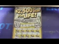 HUGE WIN Illinois Lottery 2500 a week for life Scratch Off