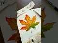 Meditative watercolor maple leaf painting tutorial
