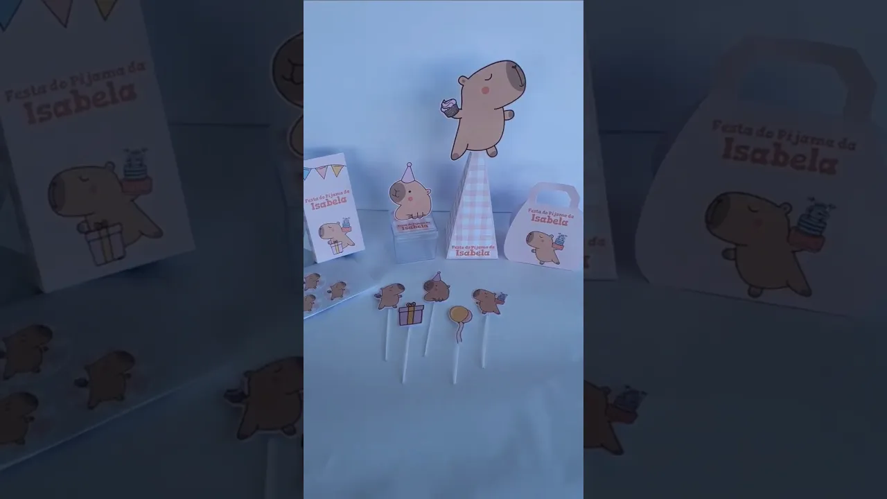 Papelaria de festa Capivara