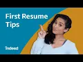 First Resume Tips How to Make a Resume with No Work Experience Indeed Career Tips