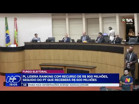 Ranking do fundo eleitoral: partido à frente com R$ 900 milhões; PT com R$ 600 milhões