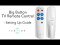 TabTime Big Button TV Remote Control - Setting up