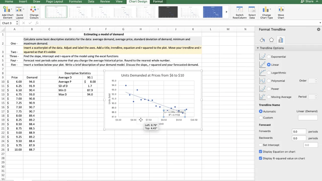 Creating Linear Demand Models