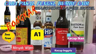 FUNCTIONS and HOW TO Use Bottled Kitchen Seasonings Halal and Non-Halal Products