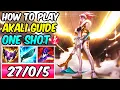 HOW TO PLAY AKALI MID ONE-SHOT Build Runes Diamond Player Guide Season 16 League of Legends