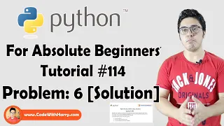 Python Problem 6 Solution Python Tutorials For Absolute Beginners In Hindi