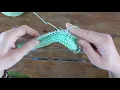 KR2 Knitting Minute SSK S1K1 PSSO K2tbl left slant decreases