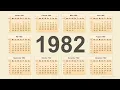 Kalender 1982