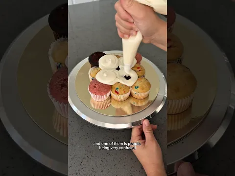 This is how you eat a cupcake cake! π§ #cakedecorating #shorts