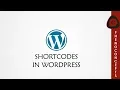 WordPress Tutorial How to use shortcodes