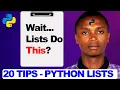 Stop Ignoring Python Lists Real Life Tutorial Inside