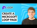 How to Create a Microsoft Loop Page 2026 Full Guide
