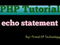 What is the use of Echo Statement in PHP Hindi