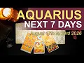 AQUARIUS Weekly Tarot Reading COMING INTO YOUR OWN August 17 to 23 2026